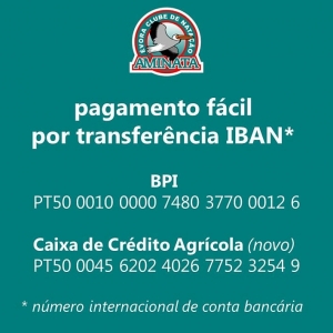 IBAN's para envio de donativos